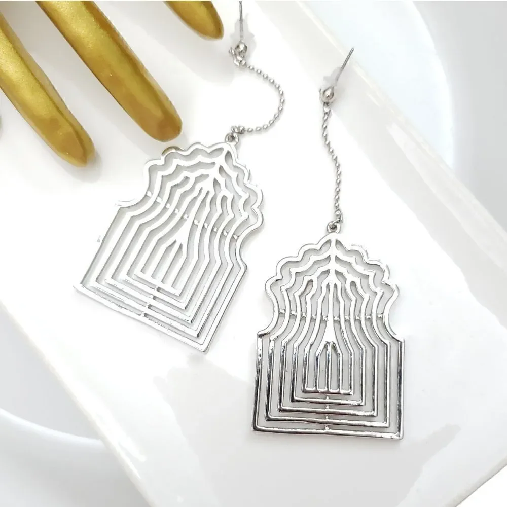 Free People Silver Cage Earrings